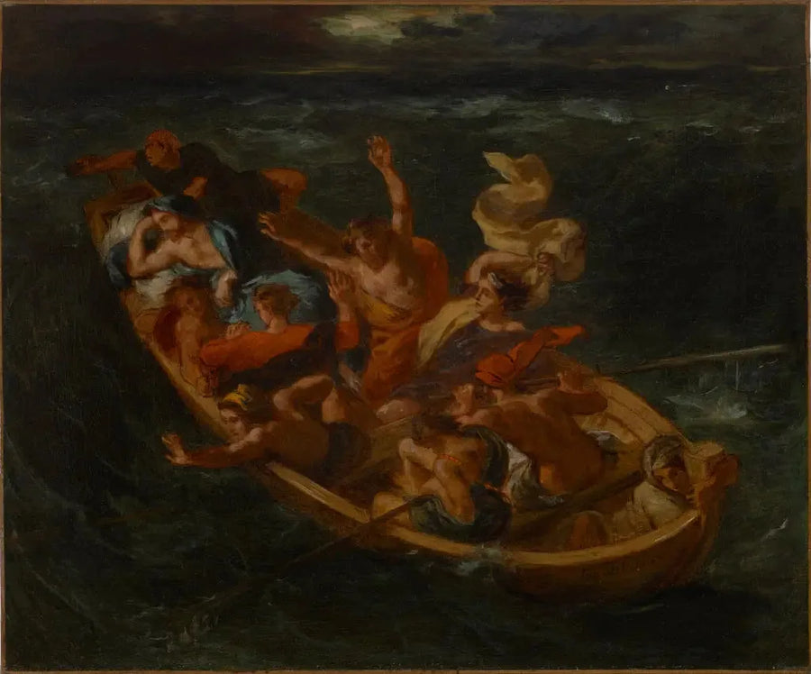 Cristo en el lago de Genesaret - Eugène Delacroix