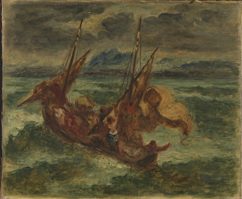 Cristo en el lago de Genesaret - Eugène Delacroix
