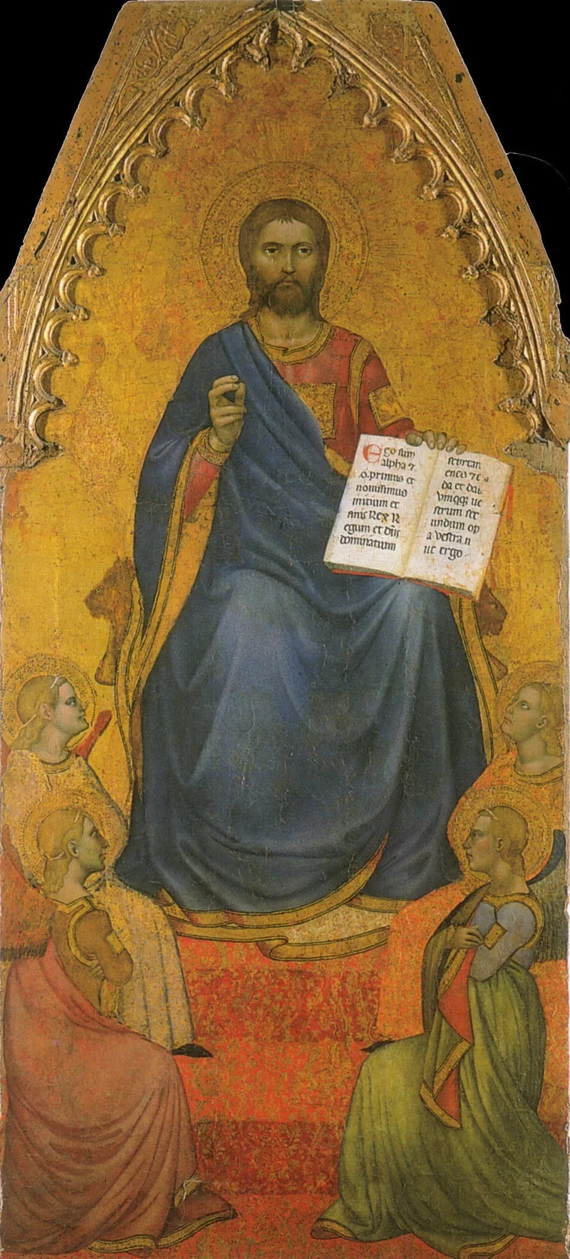 El Cristo en su trono, adorado por los ángeles - Giovanni da Milano