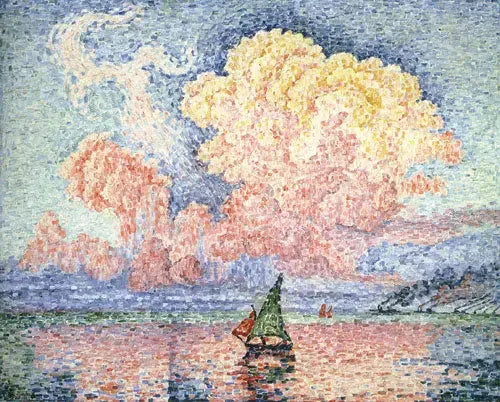 El cielo rosa, Antibes - Paul Signac