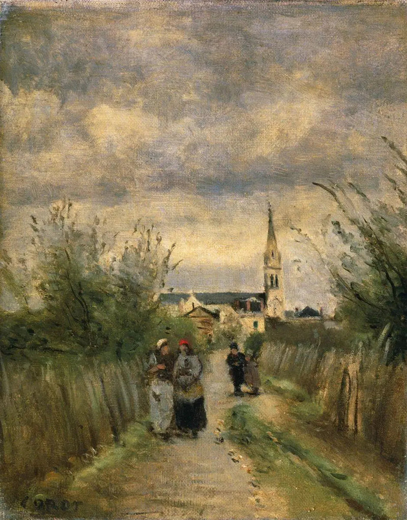 El campanario de Argenteuil - Jean-Baptiste Camille Corot