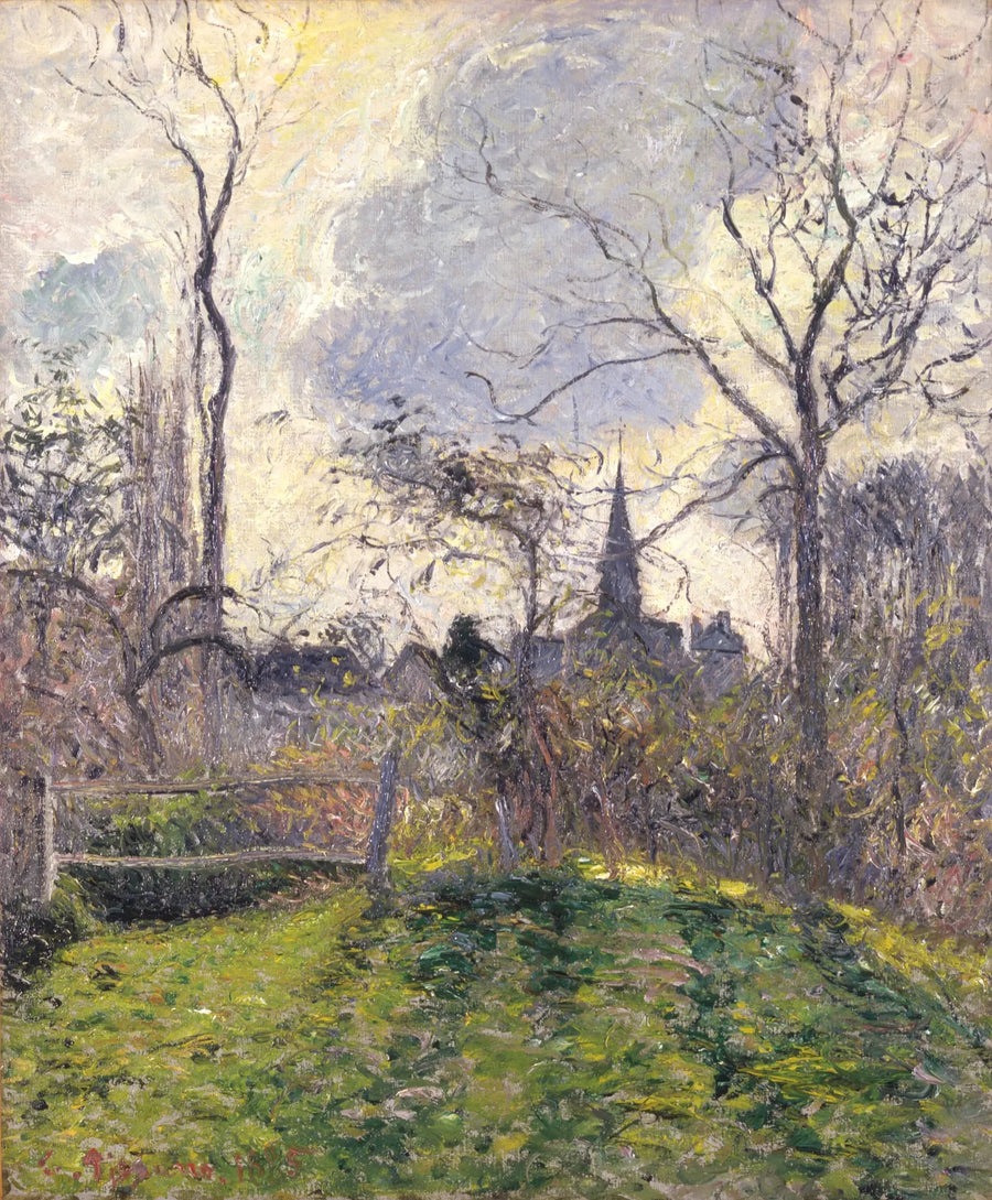 El campanario de Bazincourt - Camille Pissarro