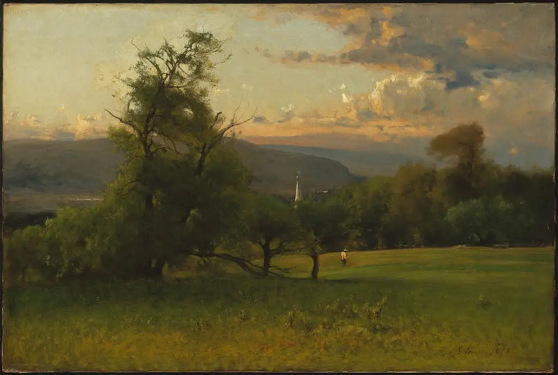 El campanario de la iglesia - George Inness