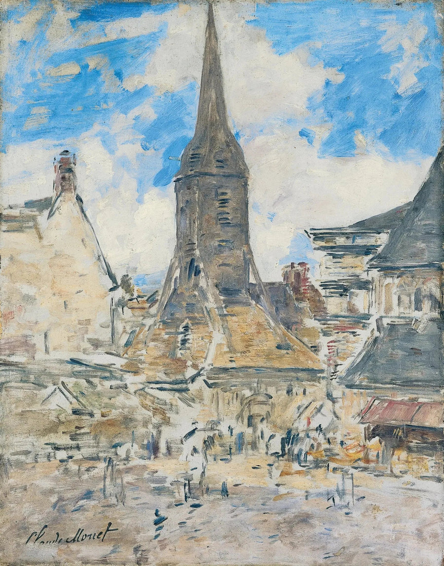 El campanario de Sainte-Catherine, Honfleur - Eugène Boudin