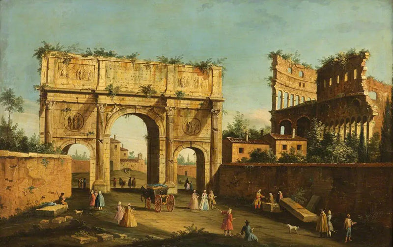 El Coliseo y el Arco de Constantino, Roma - Canaletto