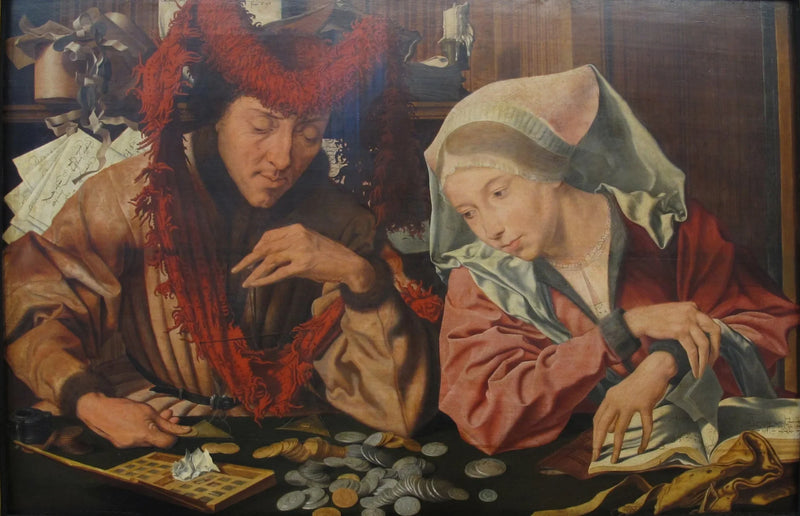 El Recaudador de Impuestos y su Esposa - Marinus van Reymerswale