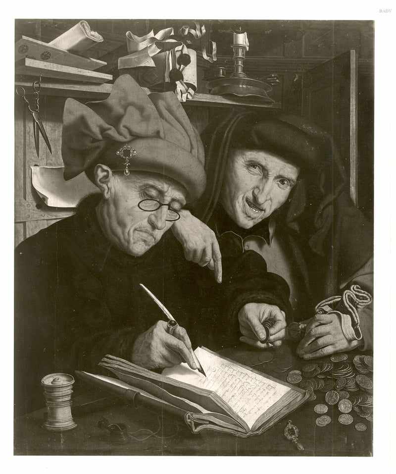 El Recaudador de Impuestos y su Asistente - Marinus van Reymerswale