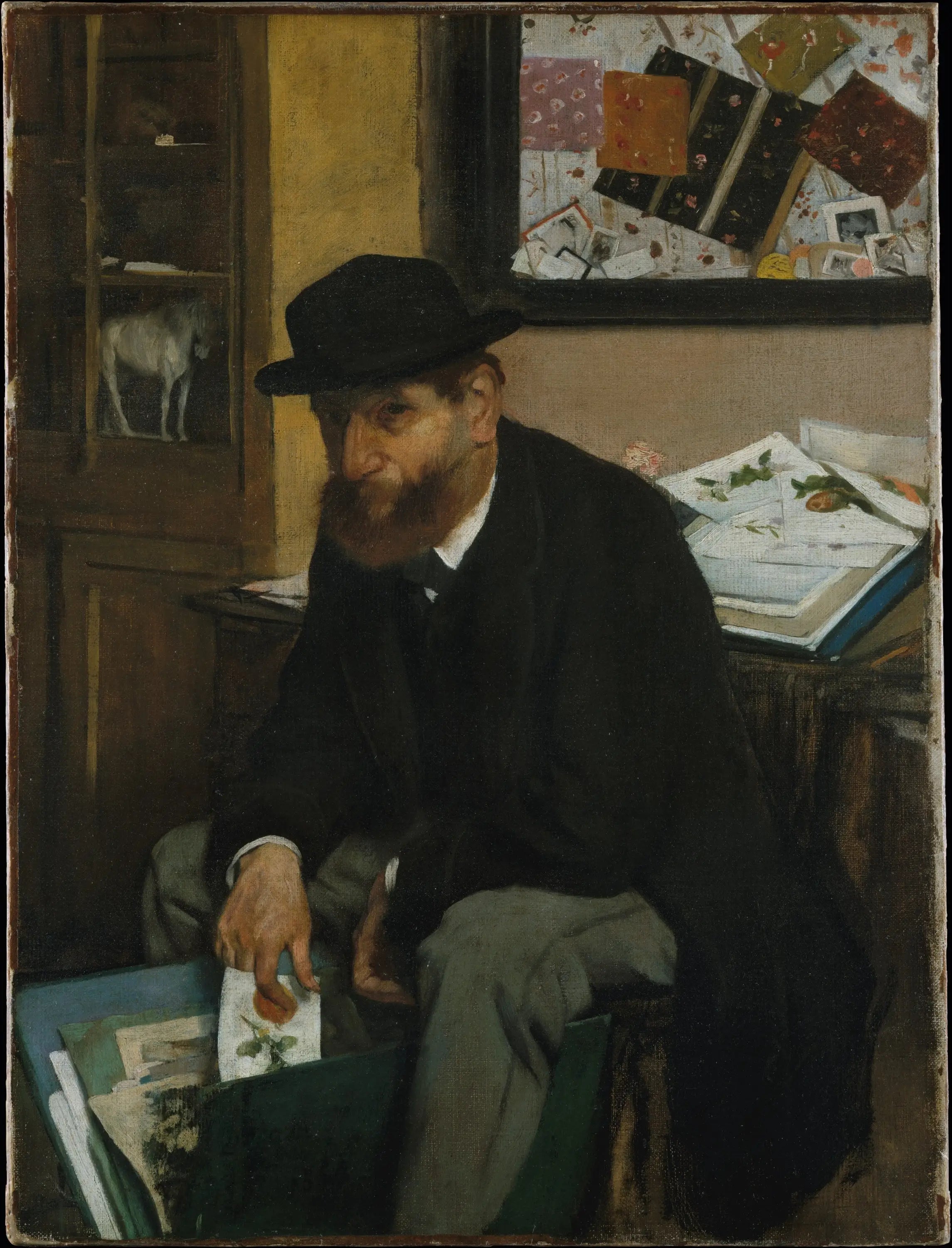 Le Collectionneur d'estampes - Edgar Degas image 1 tableau peint à l’huile sur toile