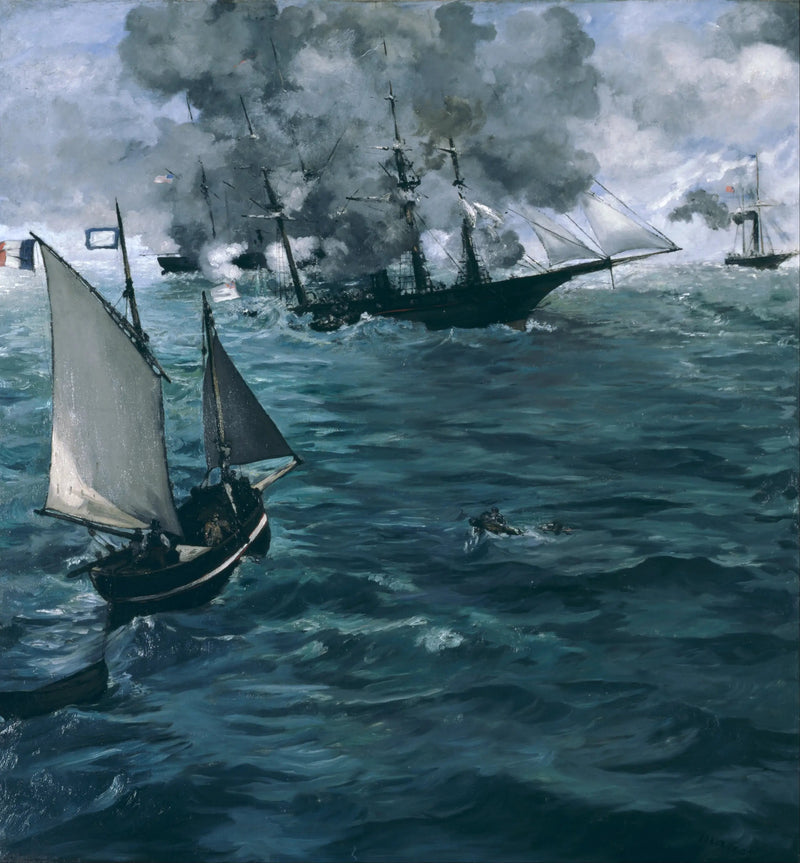 La Batalla del Kearsarge y el Alabama - Édouard Manet