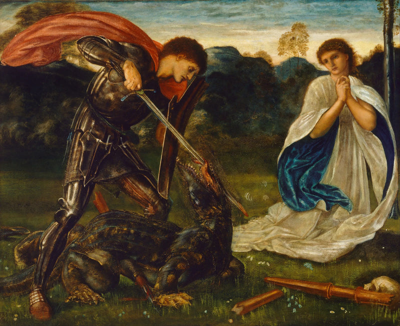 La lucha: San Jorge mata al dragón - Edward Burne-Jones
