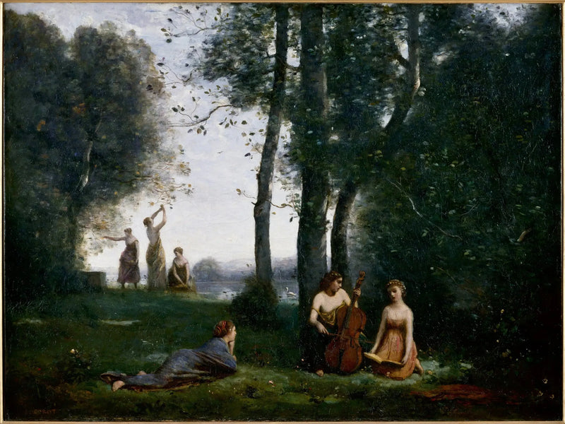 El concierto campestre - Jean-Baptiste Camille Corot