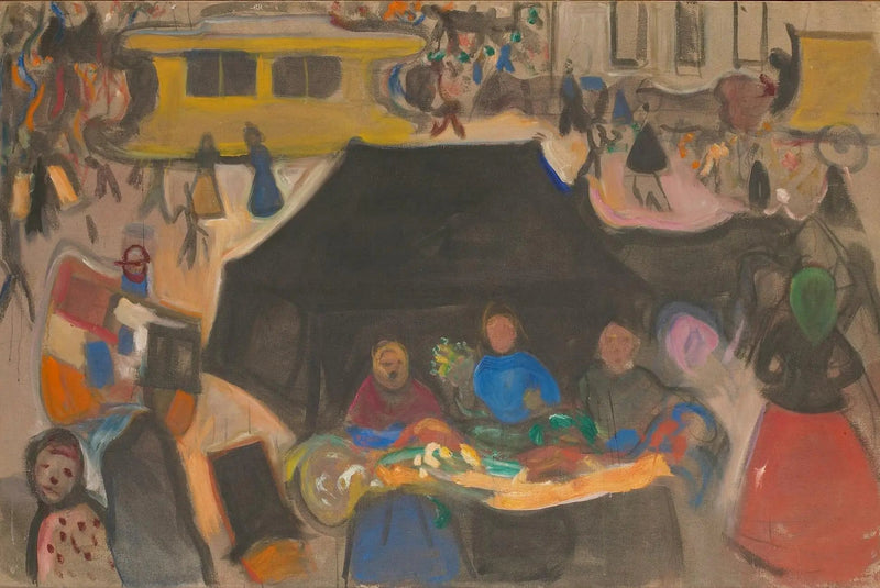 El Coche Fúnebre en la Plaza de Potsdamer - Edvard Munch