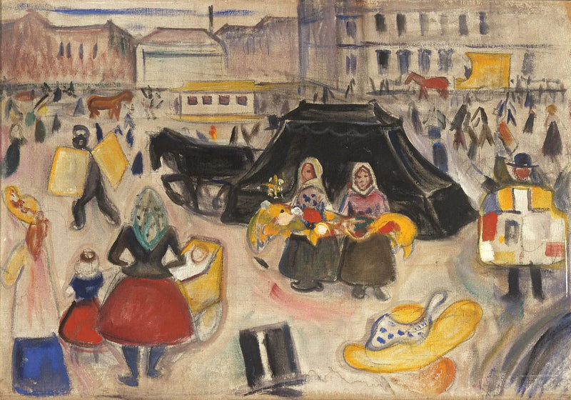 El Coche Fúnebre en la Plaza de Potsdamer - Edvard Munch