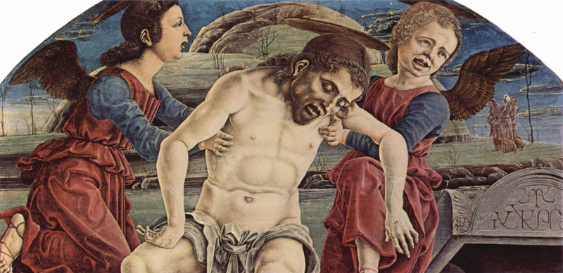 El cuerpo de Cristo llevado por los ángeles - Cosmè Tura