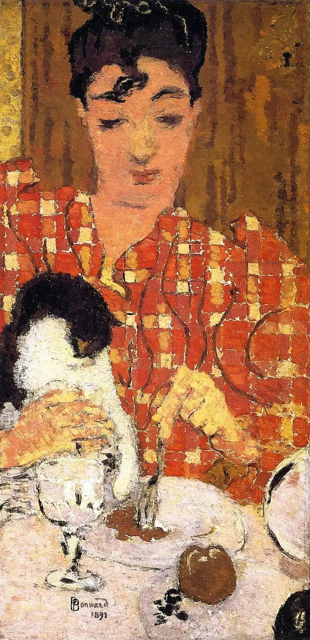 El corsé a cuadros - Pierre Bonnard