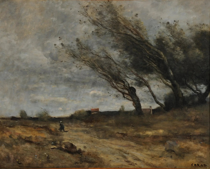 La ráfaga de viento - Jean-Baptiste Camille Corot