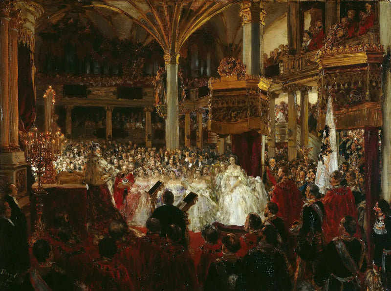 La coronación de Guillermo I en Königsberg en 1861 - Adolph von Menzel
