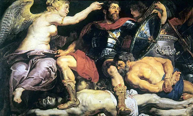 La coronación del héroe virtuoso - Peter Paul Rubens