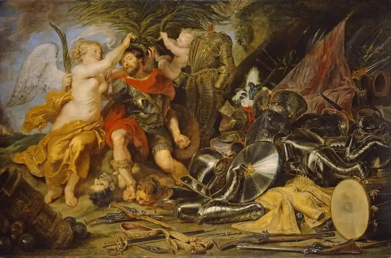 La coronación del vencedor: la corona de Marte por la Victoria - Peter Paul Rubens