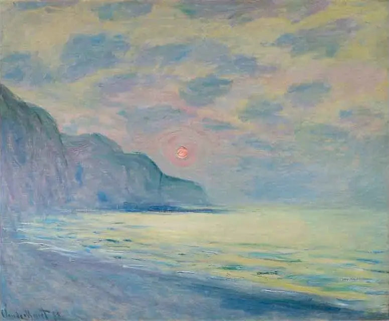 El convento del sol, el tiempo brumoso, Pourville - Claude Monet