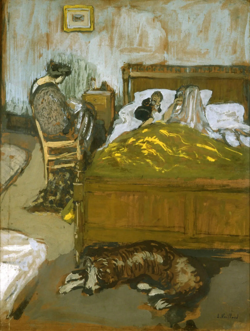 La cubierta de pie amarilla - Édouard Vuillard