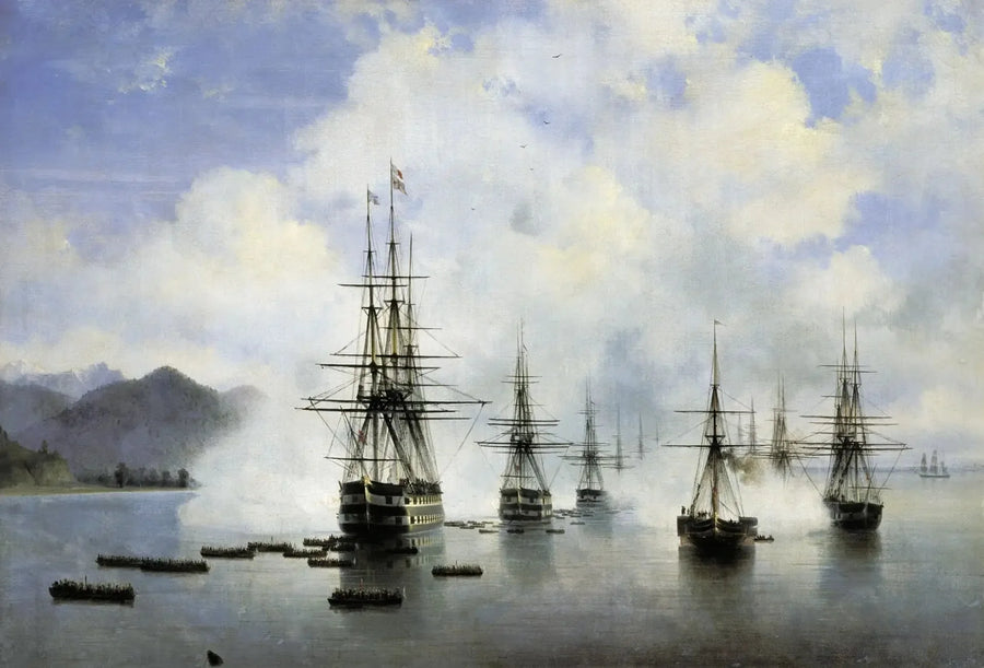 El desembarco de N. N. Raevskyi en Subashi - Iván Aivazovski