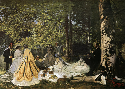 Reproduction du tableau « Le Déjeuner sur l'herbe - Claude Monet » par Alpha Reproduction en peinture à l’huile