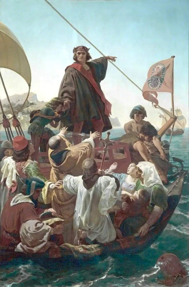 La partida de Colón de Palos, en España, en 1492 - Emanuel Leutze