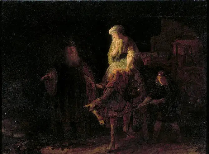 La partida de la mujer sunamita - Rembrandt