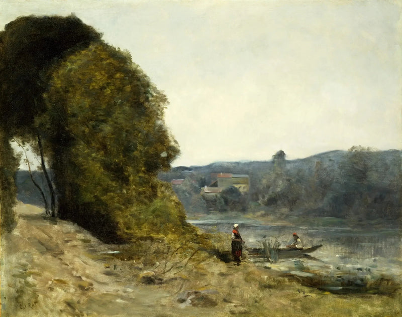 La partida del barquero - Jean-Baptiste Camille Corot