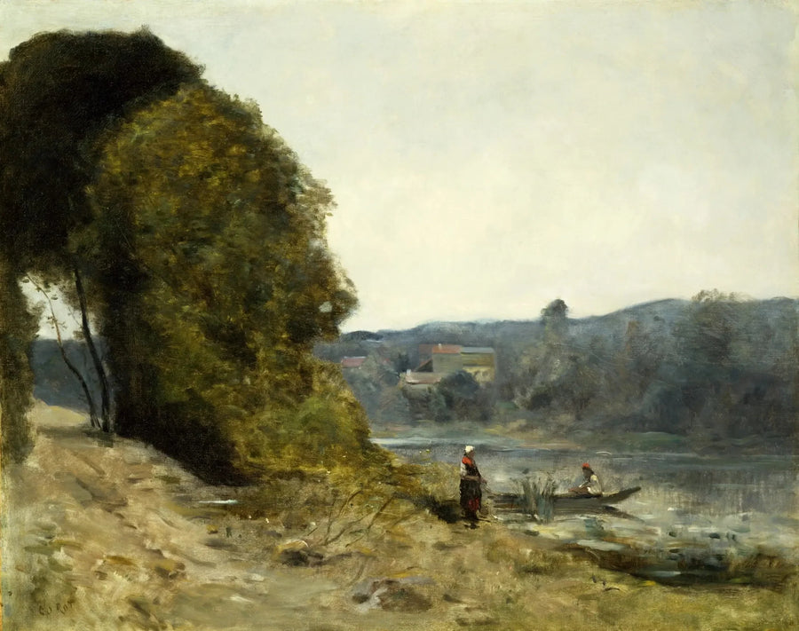La partida del barquero - Jean-Baptiste Camille Corot
