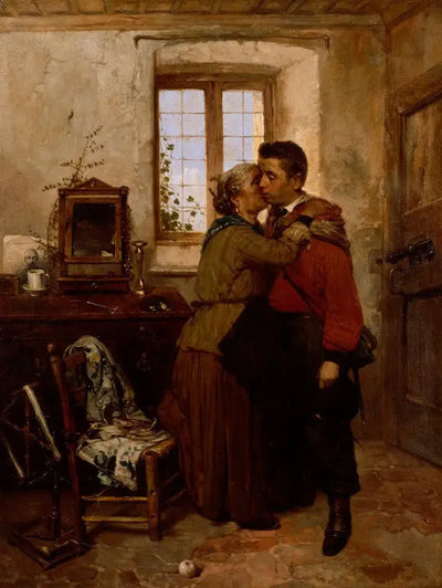 Le départ du garibaldien - Gerolamo Induno - Alpha Reproduction