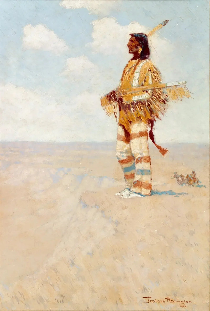 El último de su raza (El americano en peligro de extinción) - Frederic Remington
