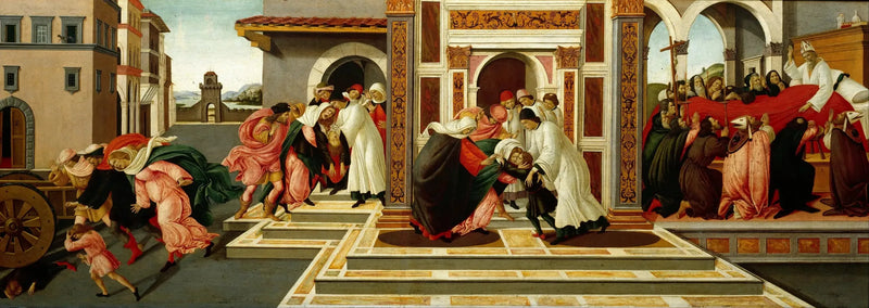El Último Milagro y la Muerte de San Zénobe - Sandro Botticelli