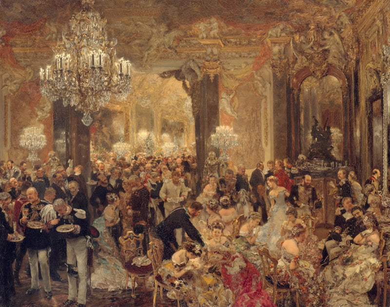 La cena en el baile - Adolph von Menzel