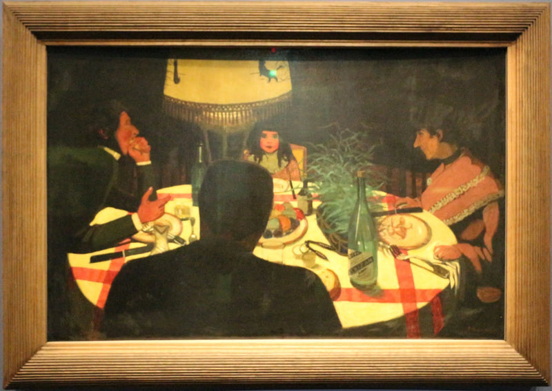La Cena, efecto de lámpara - Félix Vallotton