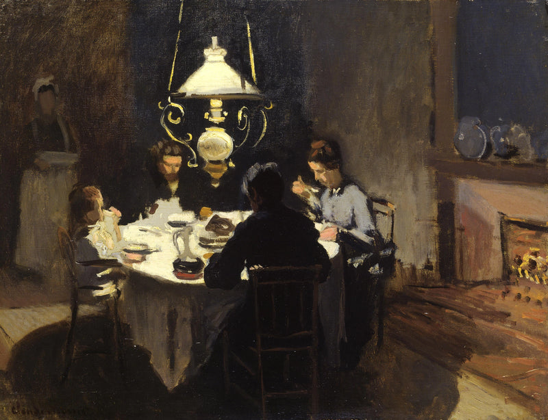 Le Dîner, conocida como La Famille Sisley, W129 - Claude Monet