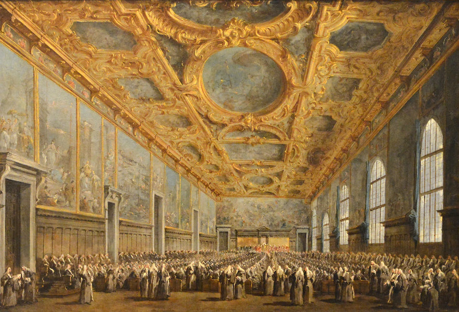 El doge de Venecia agradece al Consejo mayor - Francesco Guardi