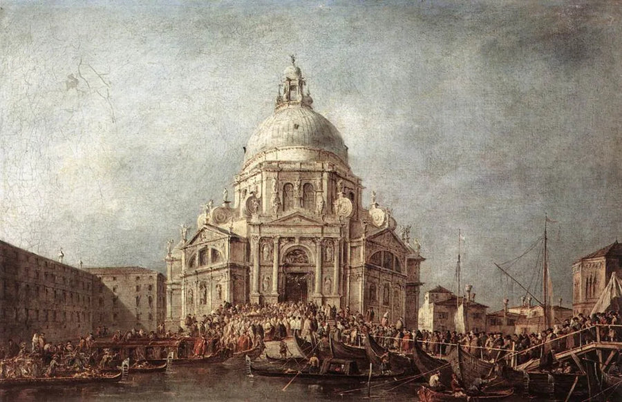 El dogo de Venecia se rinde a la Salute, el 21 de noviembre, día de la conmemoración del fin de la peste de 1630 - Francesco Guardi