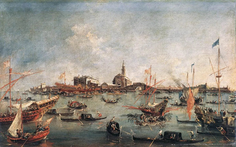 El Doge de Venecia en el Bucentaure en San Nicolò di Lido, en el día de la Ascensión - Francesco Guardi