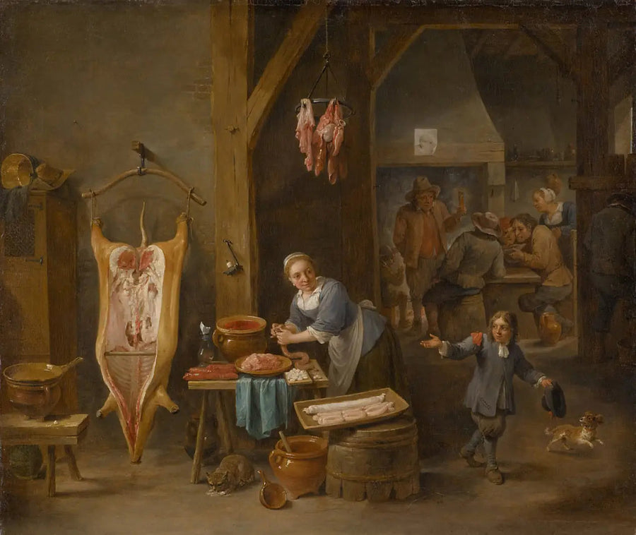 El fabricante de salchichas - David Teniers el Joven