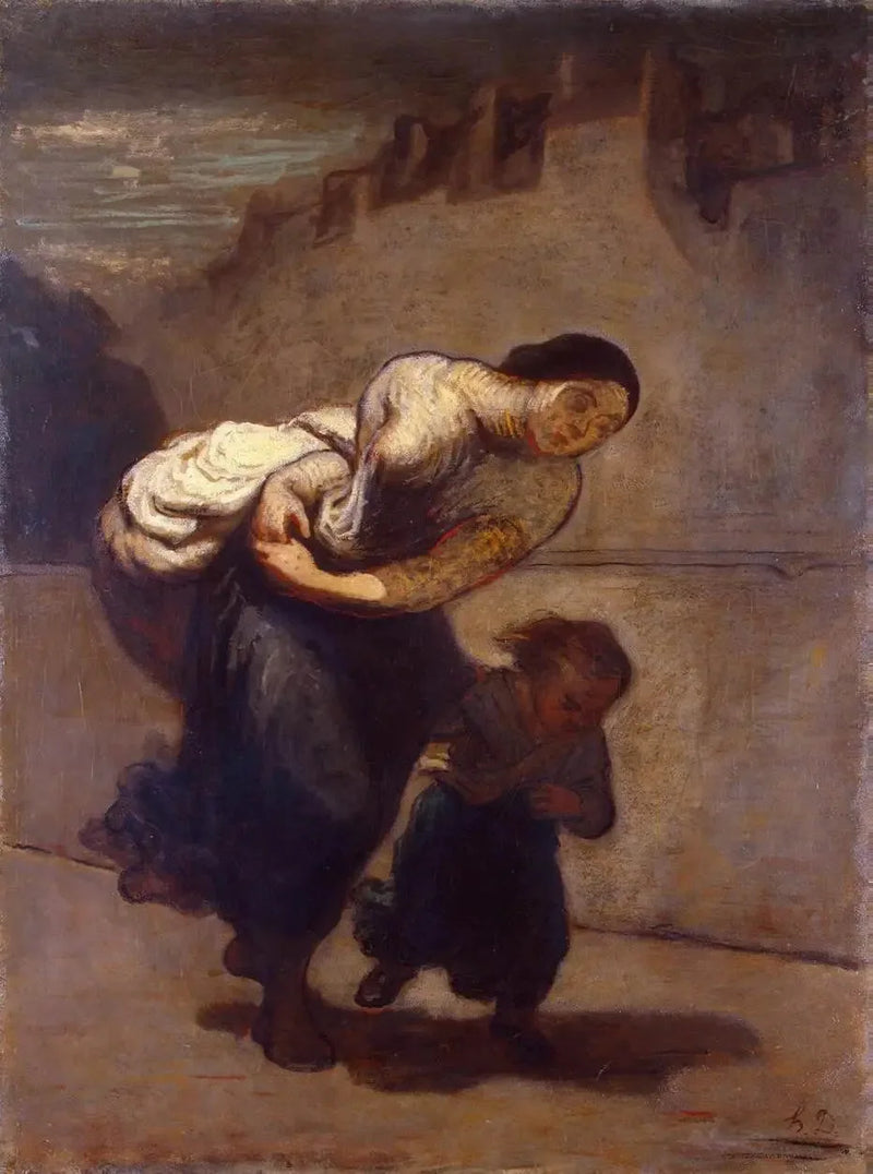 La Carga (La Lavandera) - Honoré Daumier