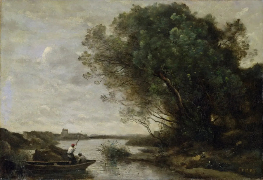 El ferry - Jean-Baptiste Camille Corot