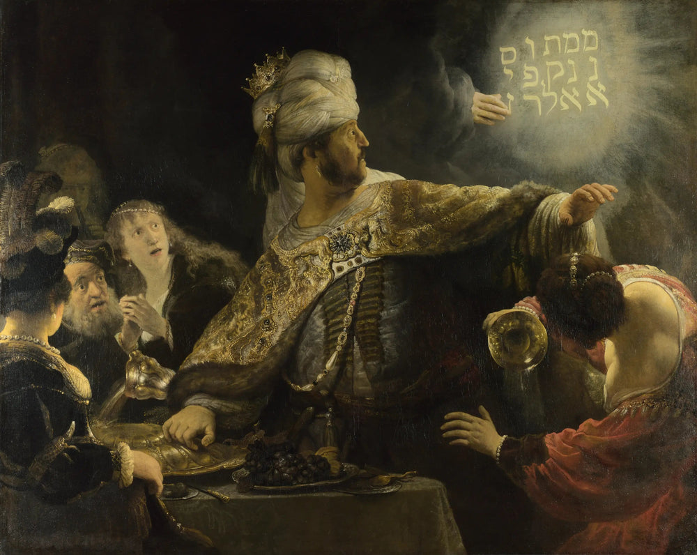 Le Festin de Balthazar - Rembrandt image 1 reproduction artisanale de tableau