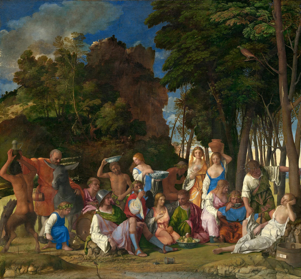 Le Festin des Dieux - Giovanni Bellini image 1 reproduction de peinture à l’huile