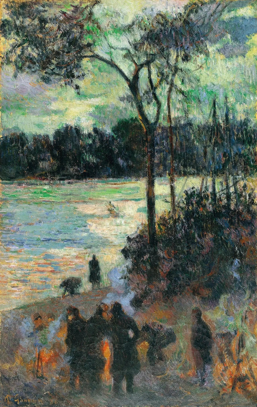 El Fuego al borde del agua - Paul Gauguin