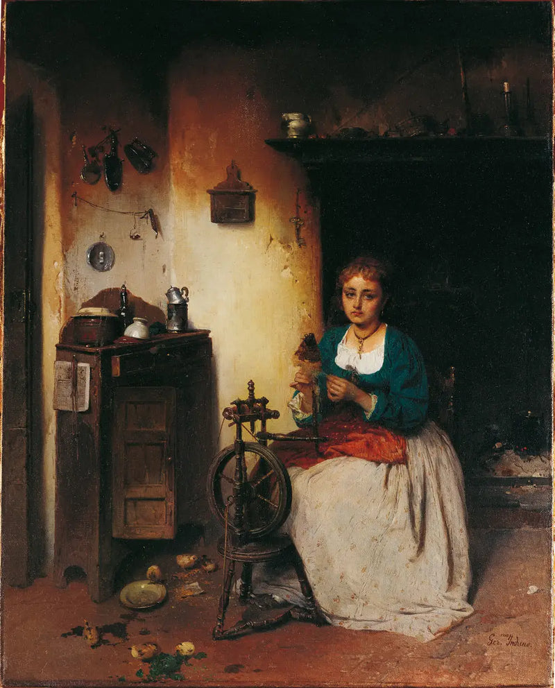 El fileur - Gerolamo Induno