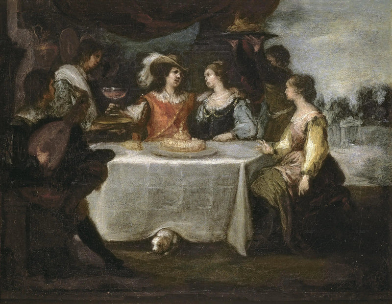 El hijo pródigo malgastando su herencia - Bartolomé Esteban Murillo