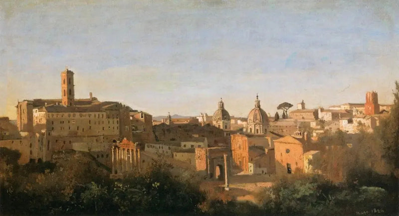 El foro visto desde los jardines Farnesianos - Jean-Baptiste Camille Corot