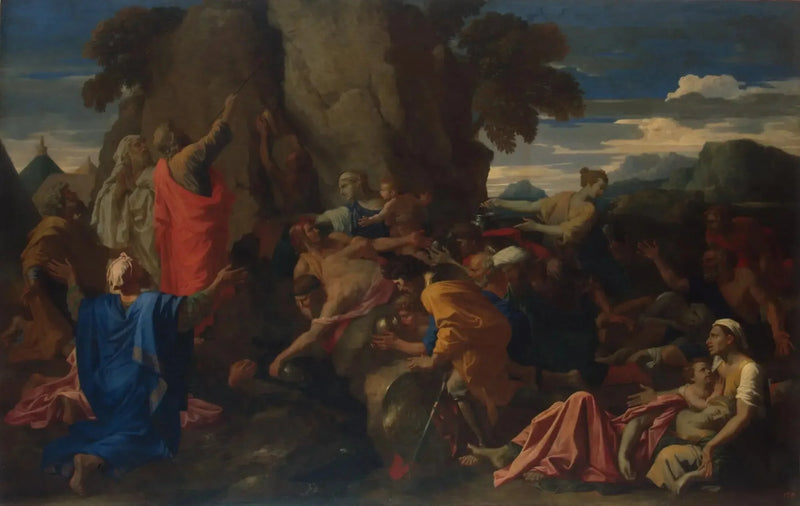 El golpe de la roca - Nicolas Poussin